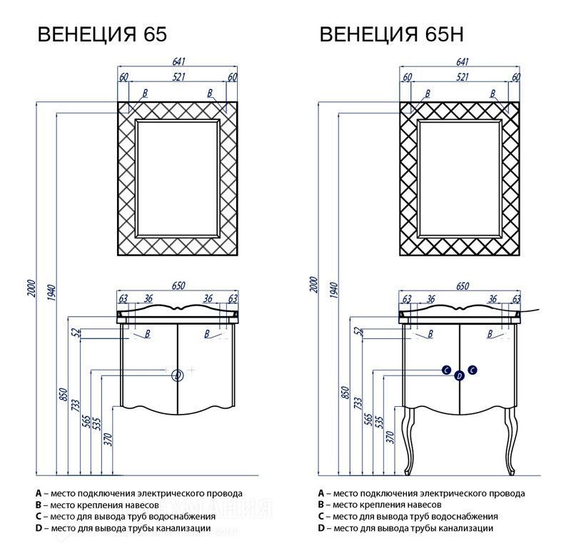 Венеция 65 акватон тумба