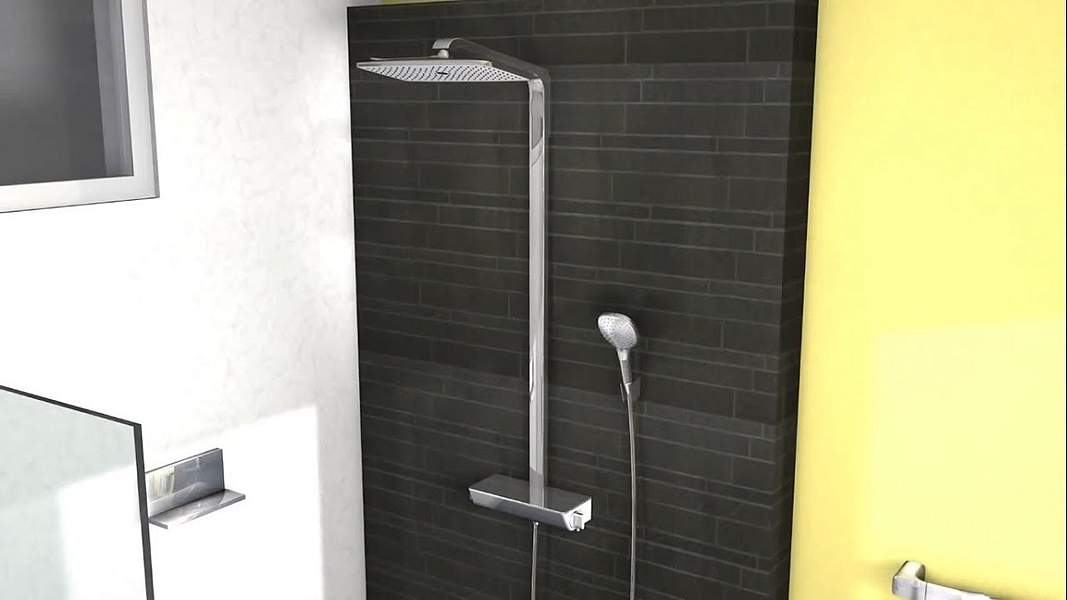 Хром души. Душевая система Hansgrohe Raindance select e 360 Showerpipe с термостатом 27112000. Душевая система Hansgrohe Raindance select e 360 Showerpipe. Hansgrohe 27112000. Душевая стойка Hansgrohe Raindance select e 360 Showerpipe 27112400.