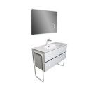 Комплект мебели ARMADI ART Vallessi 100 белый глянец/белая раковина и ножки