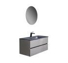 Комплект мебели ARMADI ART Vallessi 100 антрацит глянец/раковина антрацит