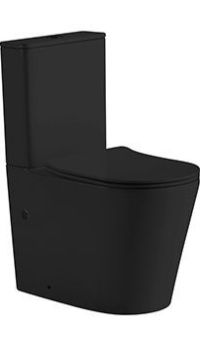 Унитаз-компакт ABBER Bequem AC1112TMB с сиденьем с микролифтом, черный матовый