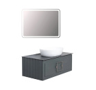 Комплект мебели со столешницей TONI ARTI Cantu+Noche 100 серый матовый, ручка хром